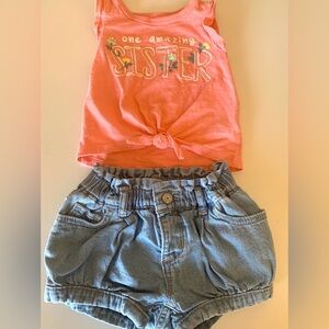 Baby Gap Bundle of Infant Girl Shorts and Top